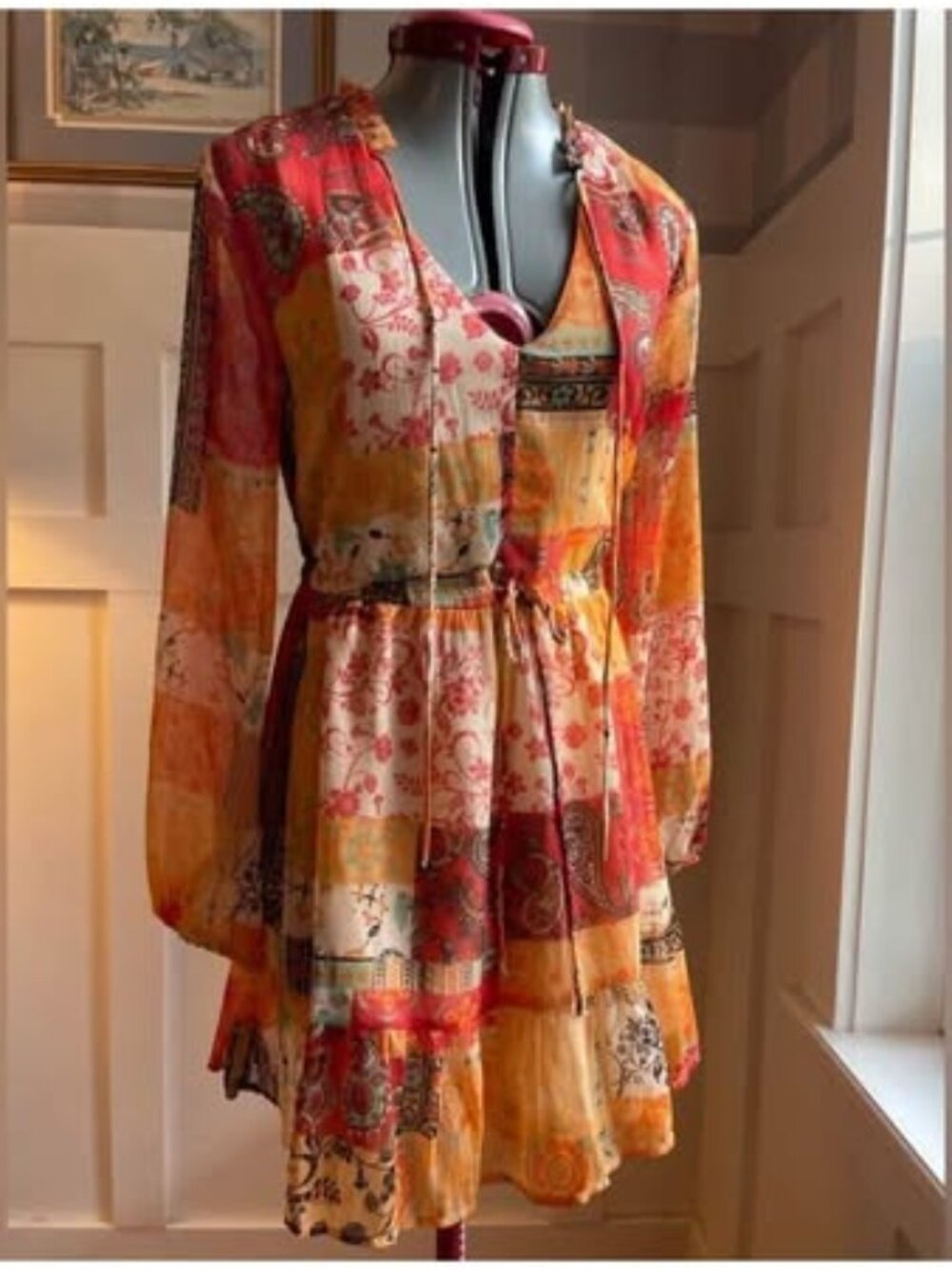 Bohemian patchwork dress-tunic